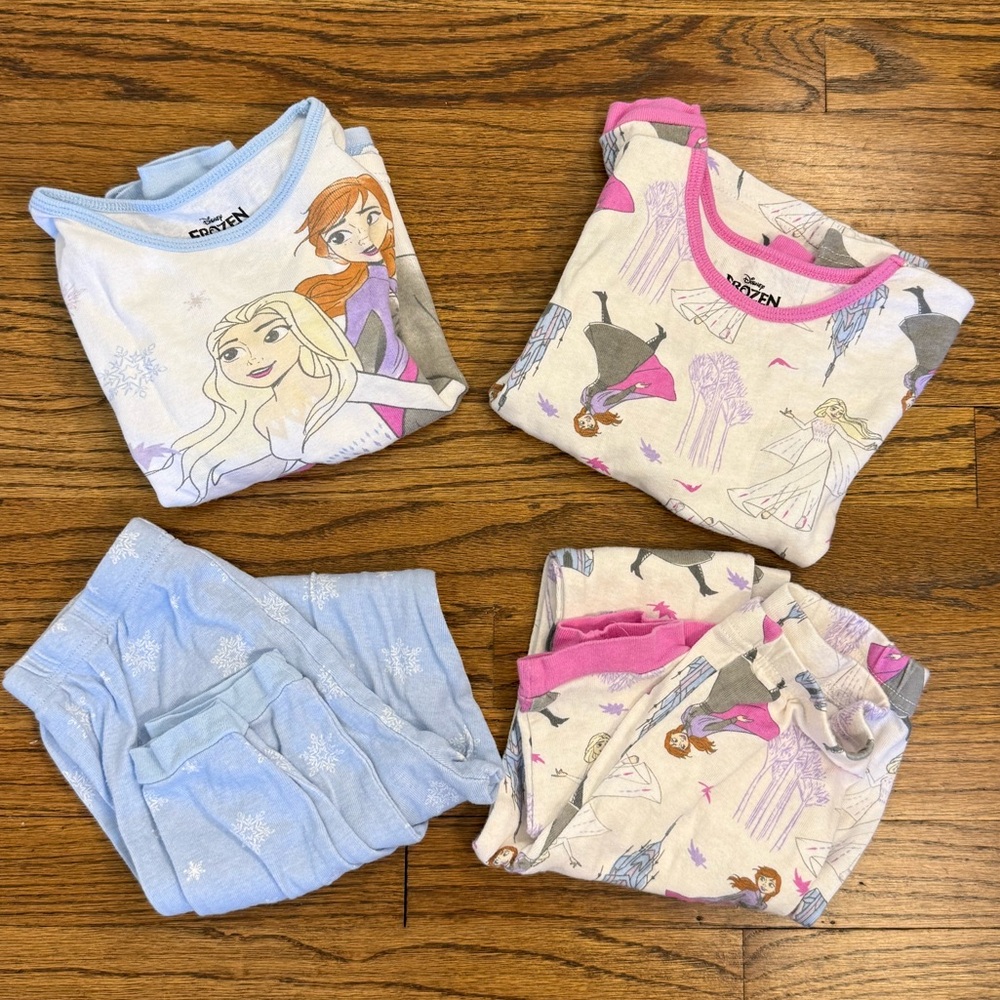 Girls Disney Frozen Pajamas Size 8 - 2 Sets, 4 total pieces